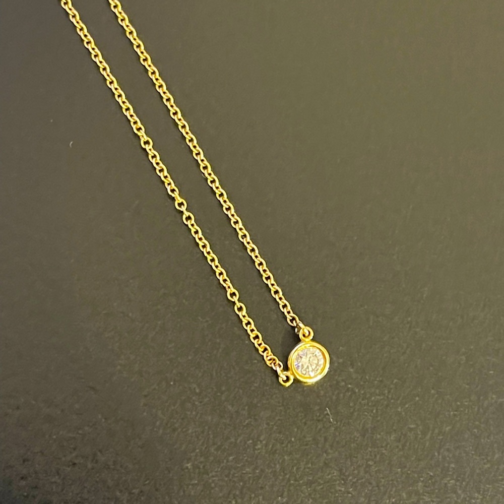 Tiffany&Co. bezel set diamond necklace